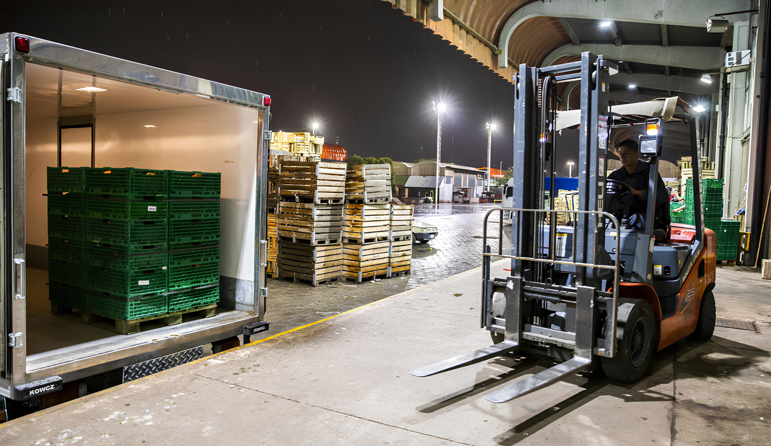 Selección de alimentos frescos en un mercado de abastecimiento